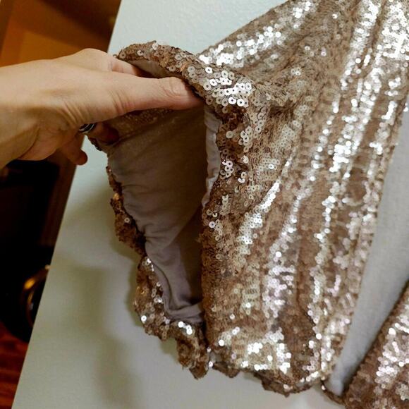 Mural NWT Gold Bling Sequence Cropped Jacket. Onesize. FLAW!! Party. Drag queen. - Picture 13 of 14